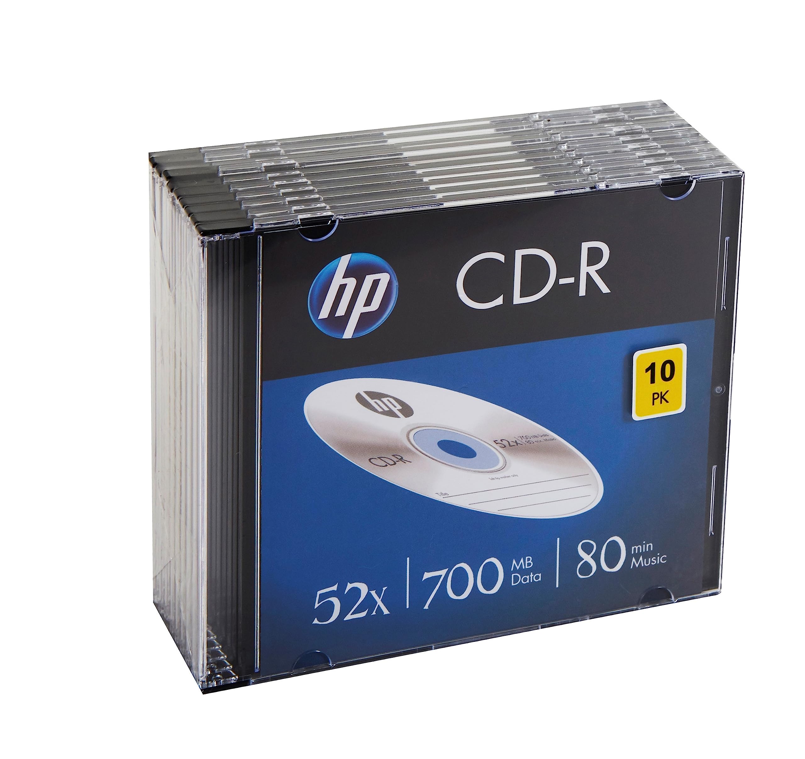 HP CD-R 700MB Premium Recordable Compact Disc Slimcase 52x Speed